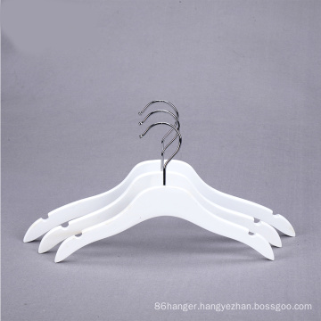 Assessed supplier Pengfei white rubber coated baby wooden suit hanger with clips